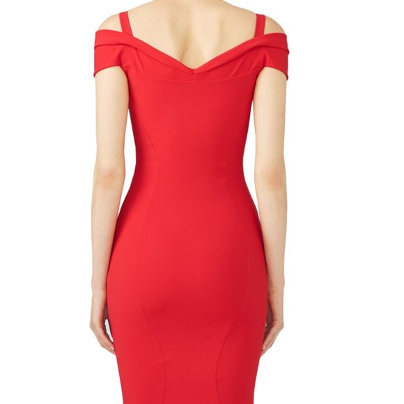 Gown Red Seamed Ponte Red Tally Dress - Picture 3 of 11